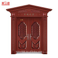 Los proveedores de China puerta de bronce comercial de lujo del cobre puertas de acero modernas villa puerta de doble puerta